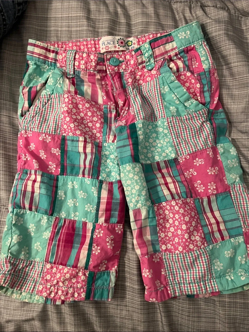 Girls' Pink & Aqua Patchwork and Camouflage Shorts Bundle